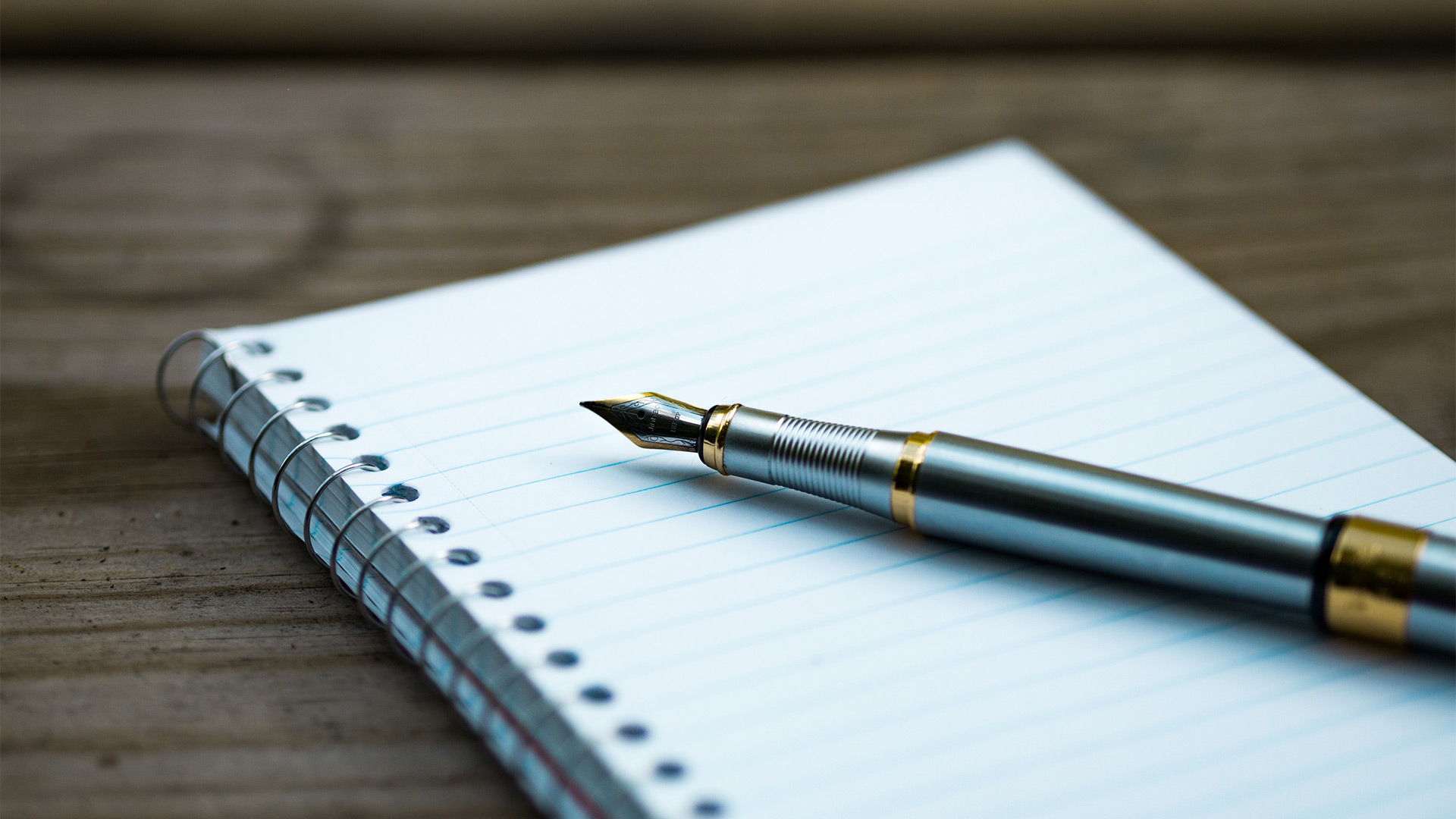 Pen on spiral notebook